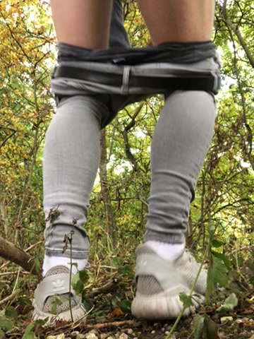 Twink shits in the woods