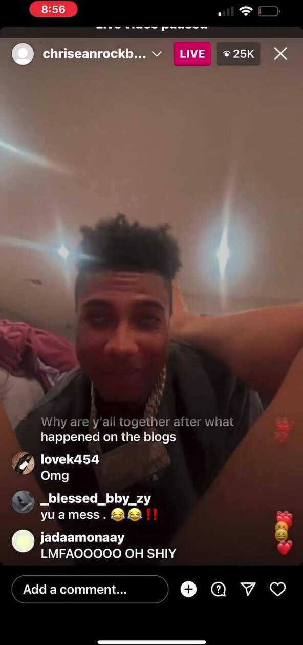 Christean Rock gets pussy ate by blueface on IG live