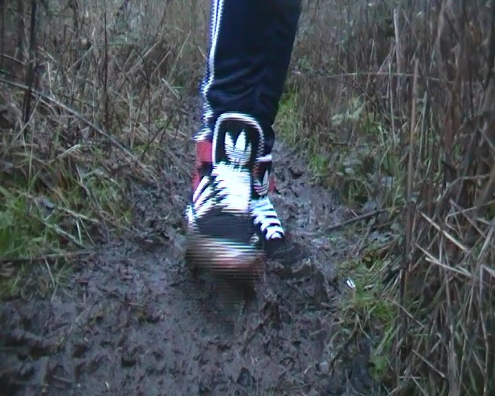 Muddy Adidas walk
