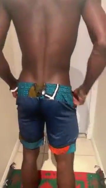 Very handsome black guy showing dick