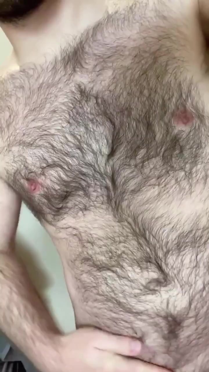 Hairy chest and hard cock