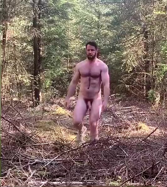 Nude in the woods