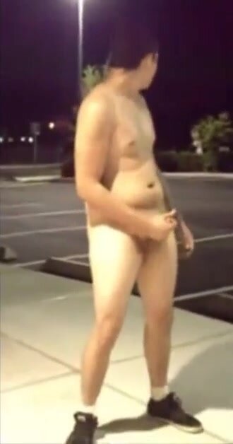 Delicious Young Stud Jerking Off in Public