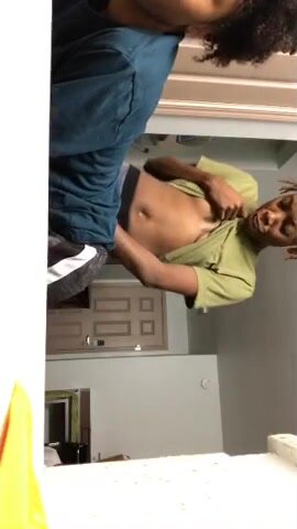 Amateur Ebony lesbians play with eachother on webcam