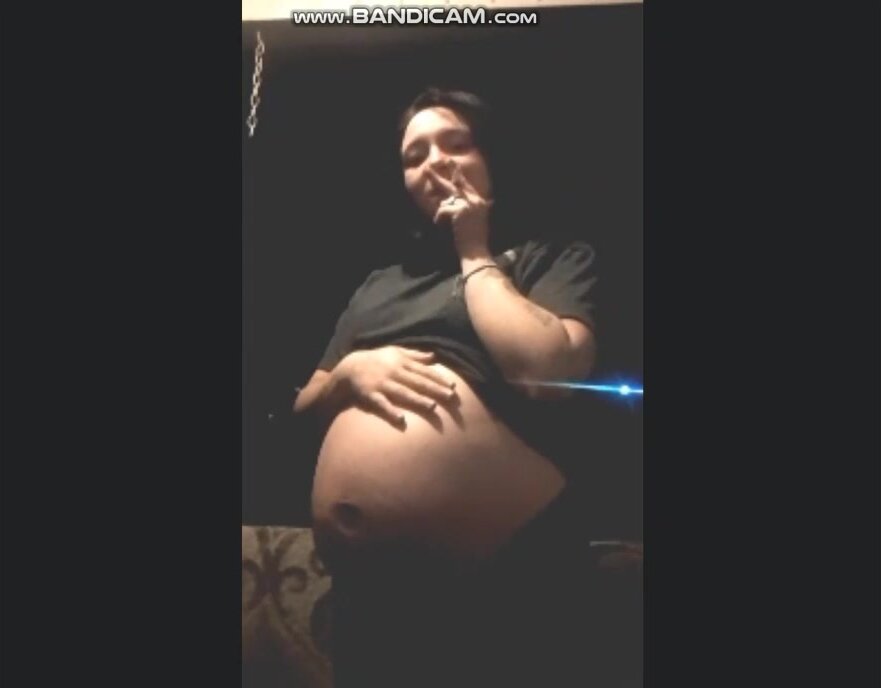 Pregnant smoking - video 4