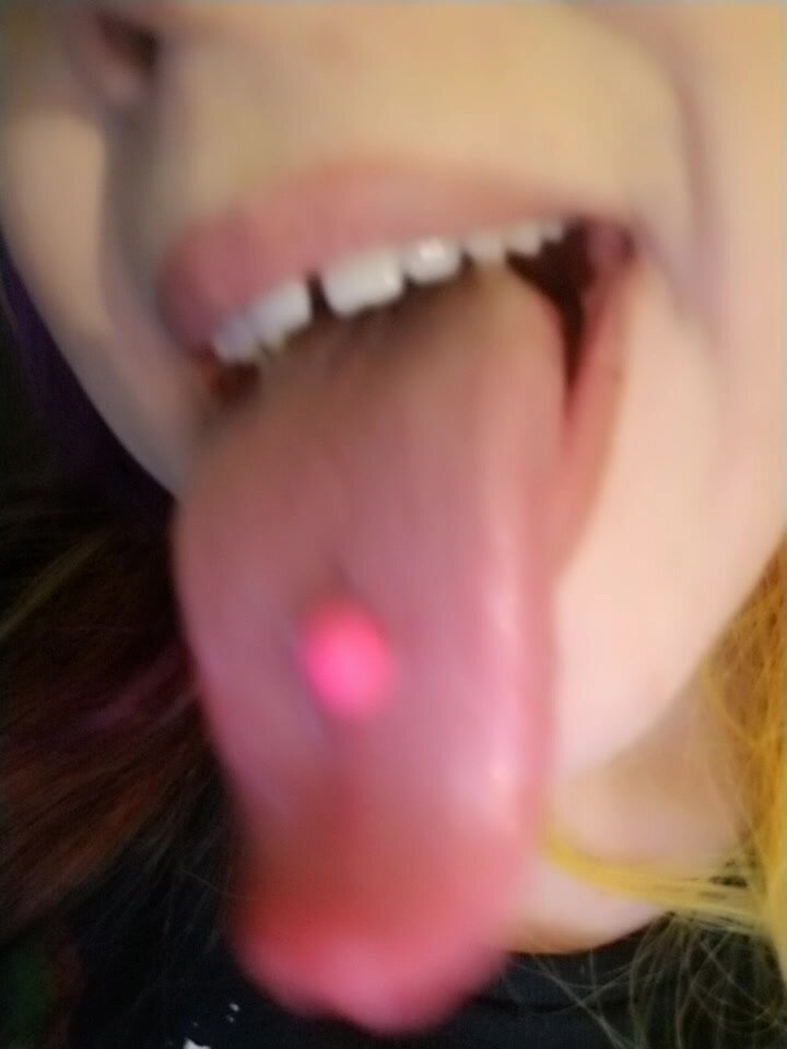 Sexy pierced tongue