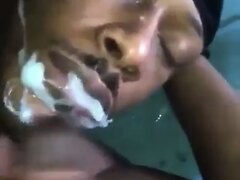 Nut on his face