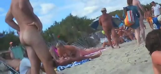 Amateur couples having sex at the nudist beach