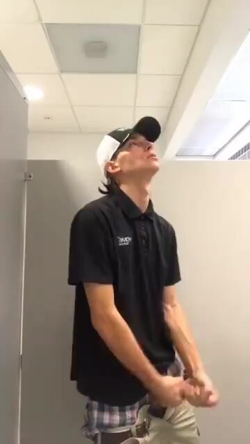 Hung lad nuts on his lunch break