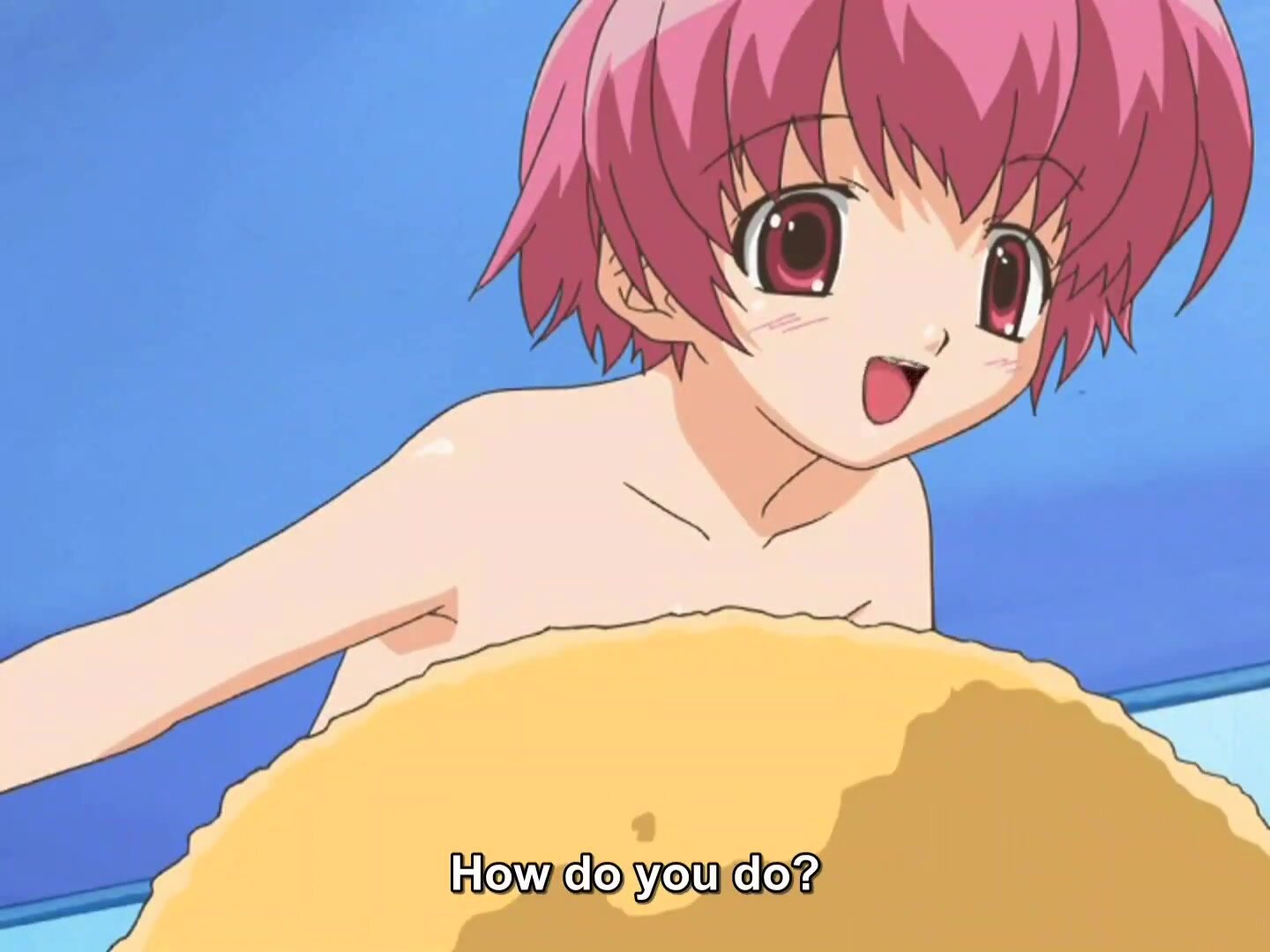 Naked anime girl censored in funny ways
