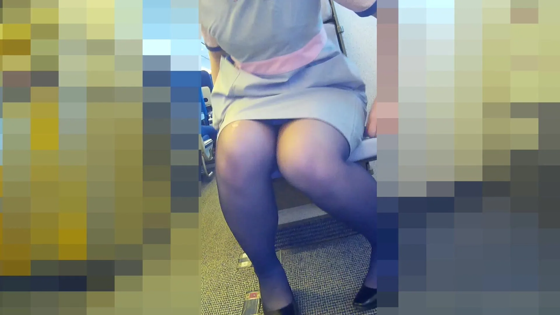 Air Upskirt - Japanese Air Stewardess Pantyhose & Upskirt - video 2 - ThisVid.com em  inglÃªs