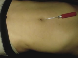 navel stabbed - video 2