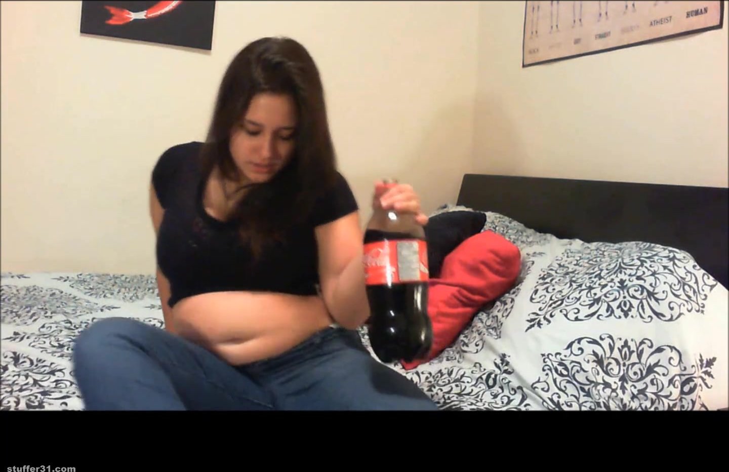 chugging and burp drink a coke