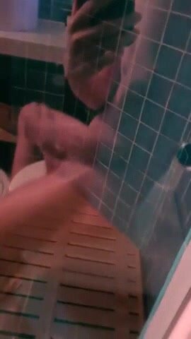 stra8 baited in the bathroom