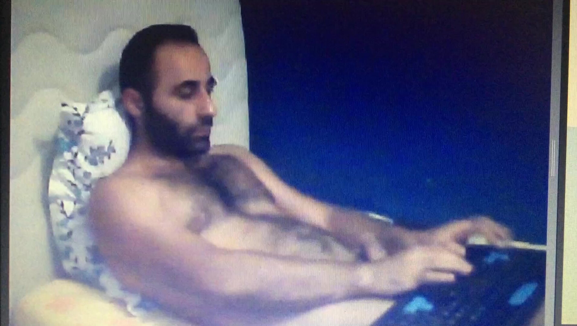 Hairy Turkish Man showing off