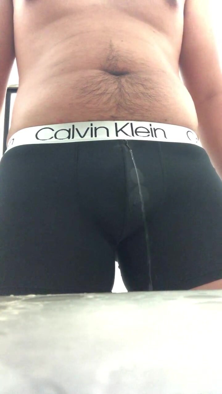 Pissing in CK underwear