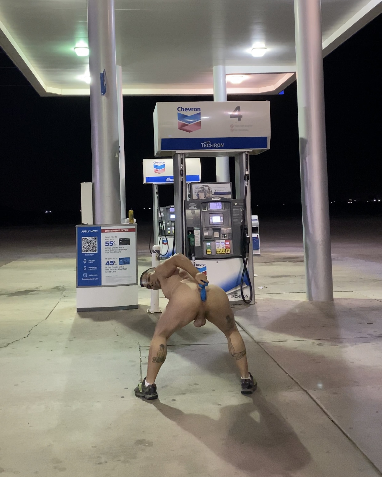 Exhibitionist Caught with Dildo at Gas Station