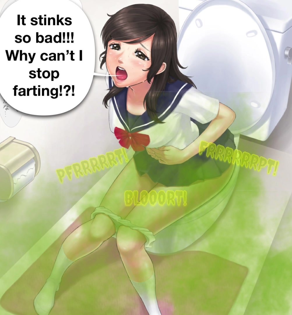 Schoolgirl's non-stop farting