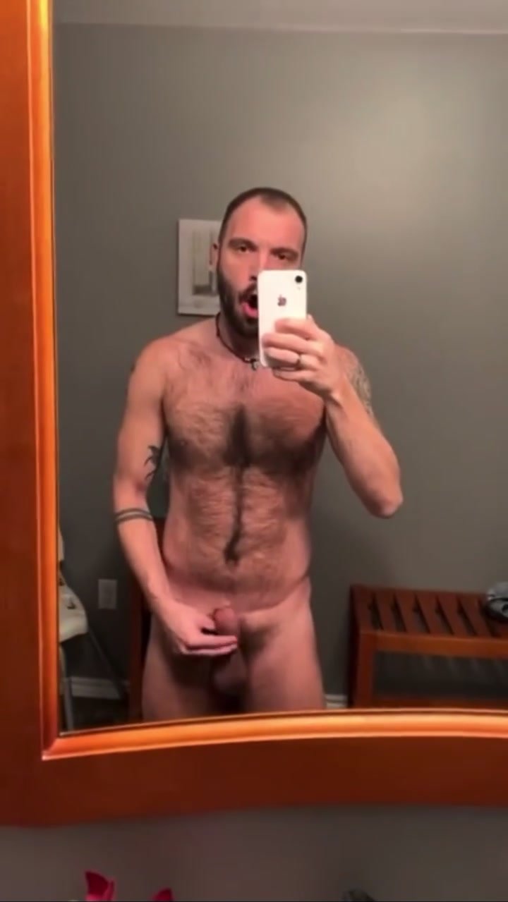 Admiring himself