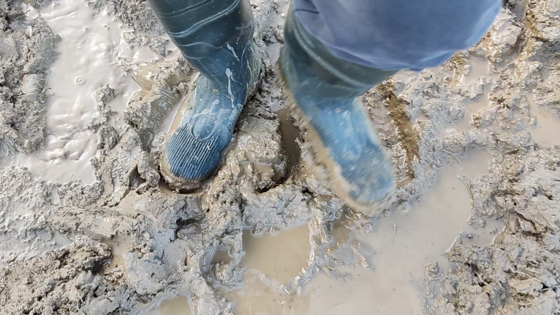 Rubber boots in mud - video 9
