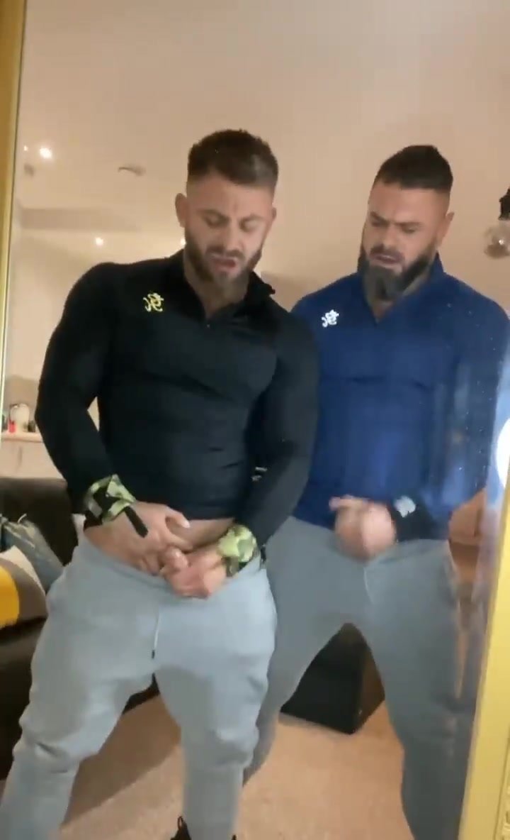 two sexy studs have a quick wank and cum