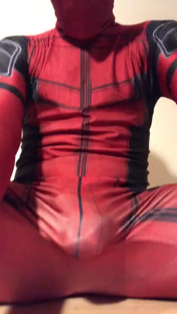 Deadpool Wanking in his Suit