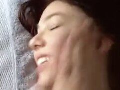 Submissive teen giggles every slap she gets