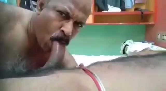 Desi daddy sucking hard twink cock