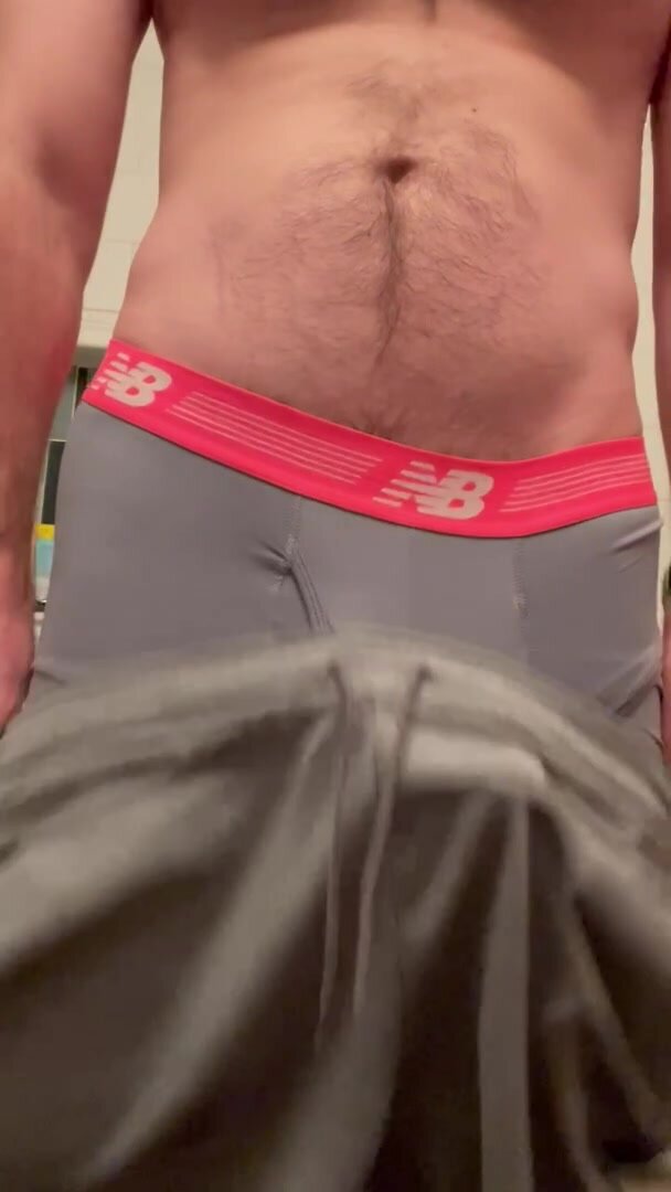 Uncut hairy amateur daddy frees his monster dick