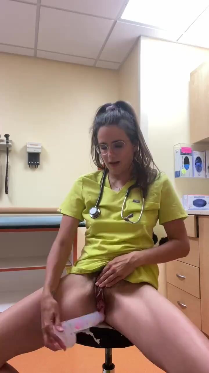 Nurse didlos big pussy in her office pt.2