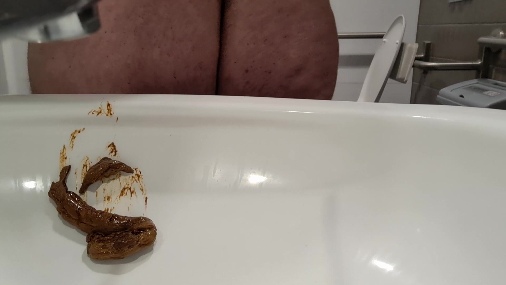Shitting in public toilet sink (ftm)