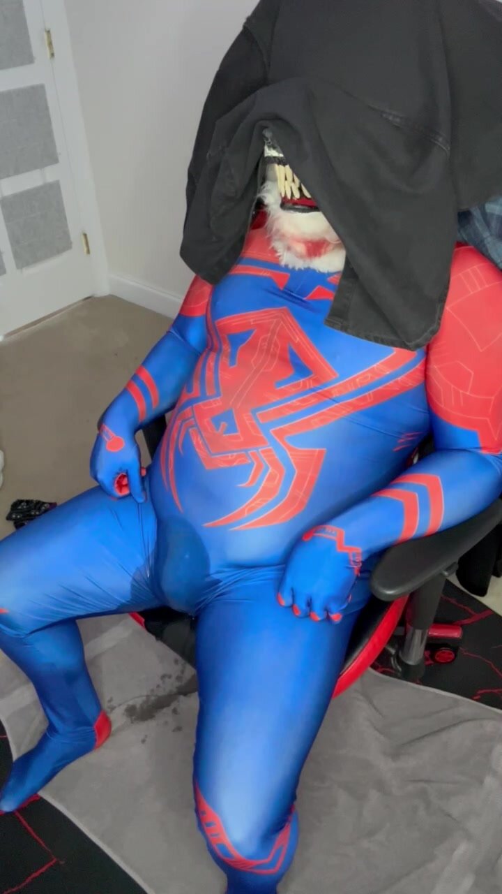 Soaking a spiderman suit in a wet dream