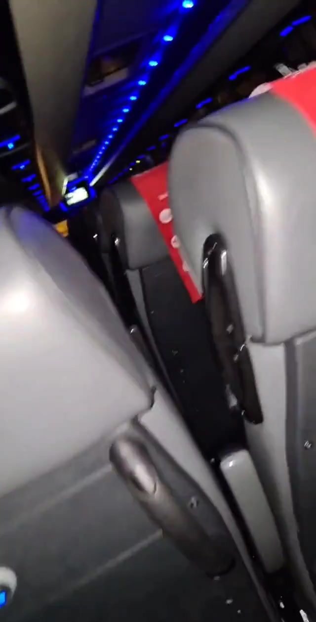 Girl fingers herself in the back of party bus