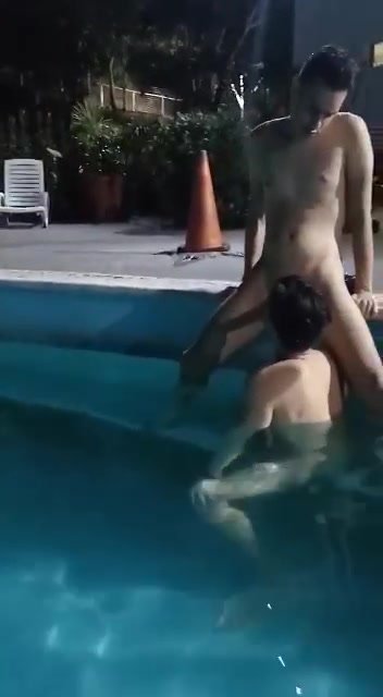Twinks in public pool