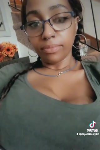 Woman with hiccups on tiktok