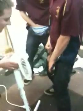 Bare balls busted by a fan (Lost video 26)