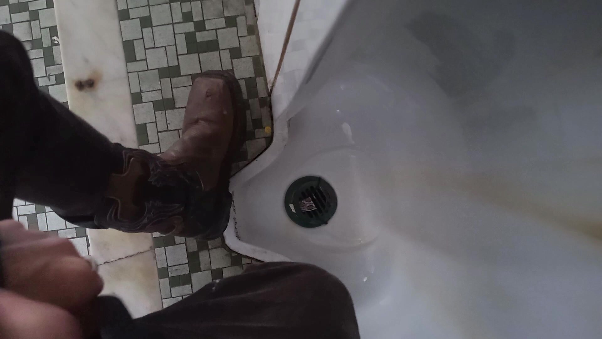 Public restroom jerk off - video 2