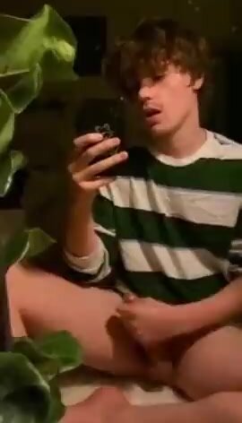 Horny dude moaning while jerking off