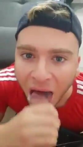 swallowing friend cock