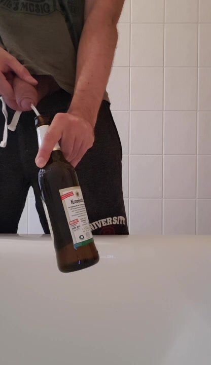 Beer Piss Into Beer Bottle 2230