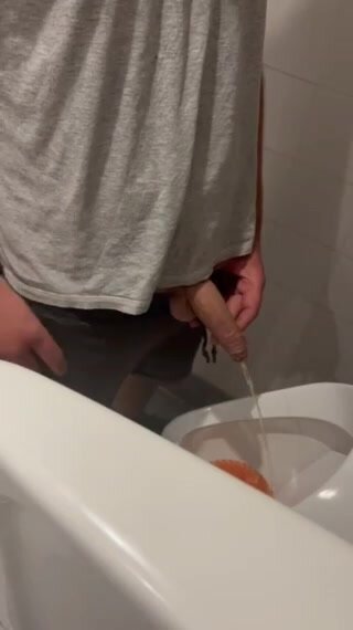 Big uncut cock piss