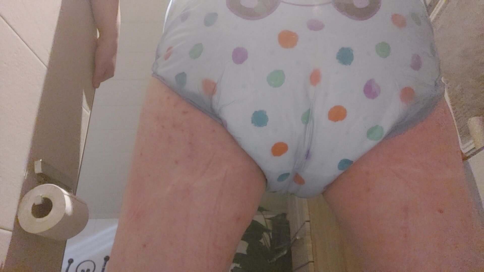 soft mess in cute diaper