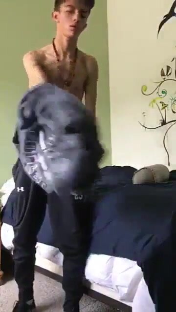 Hot twink shows off cock