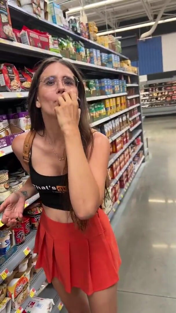 Girl births a plum in grocery store then eats it