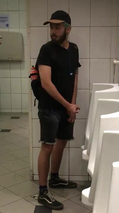 Big dick caught cruising the restroom