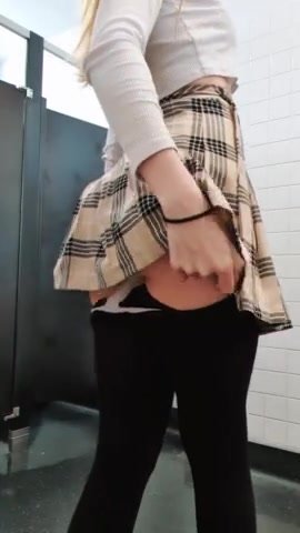 Big Ass Teen In School Skirt Gets Risky