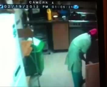 Arab servant pee caught on cam