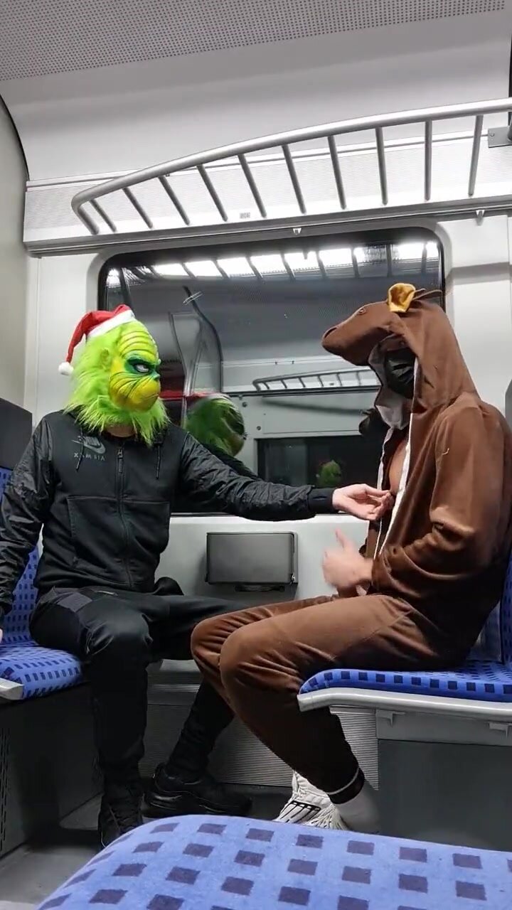 german jerking off on the train