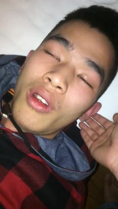 Sleeping Asian Boy White Socks 4