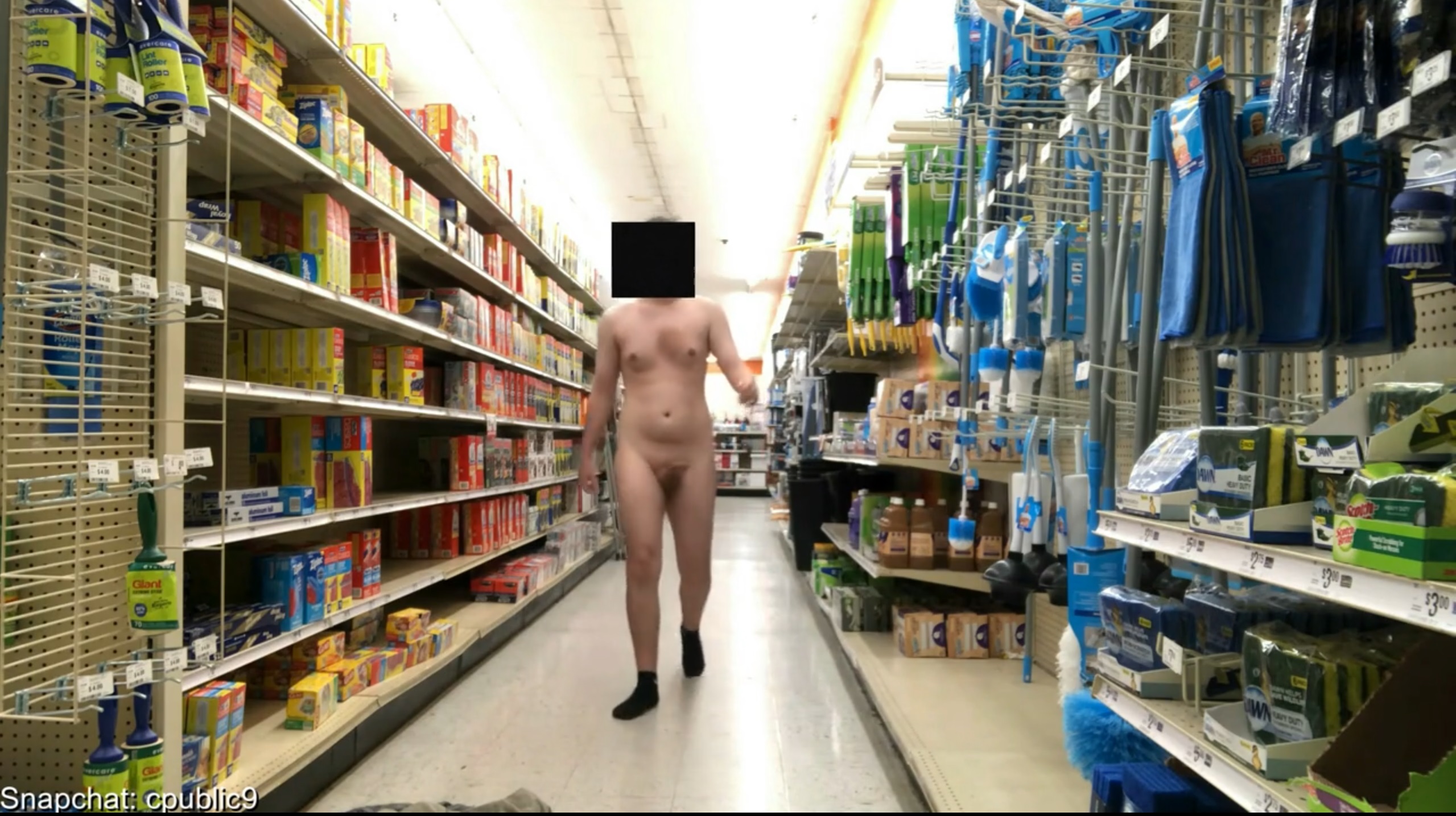 Caught flashing people and cuming in a store picture